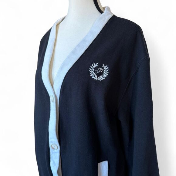 Victoria's Secret PINK premium fleece boyfriend preppy cardigan, size small - Picture 3 of 8